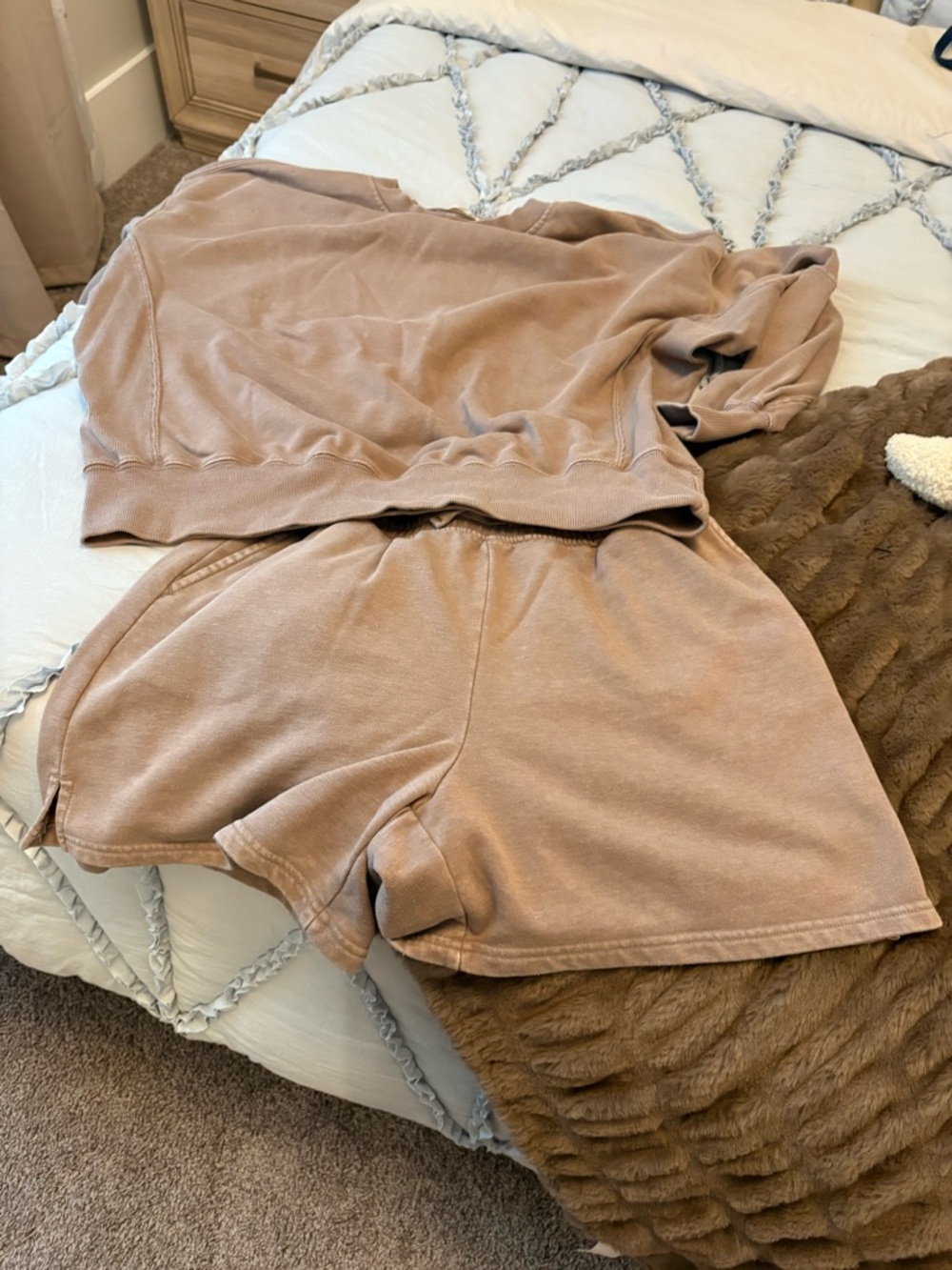 Women's Cozy Lounge Bermuda Shorts - Taupe